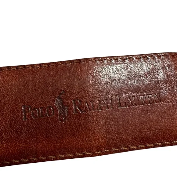 Vintage POLO RALPH LAUREN Brown American Alligator Women's Belt Unisex 28
